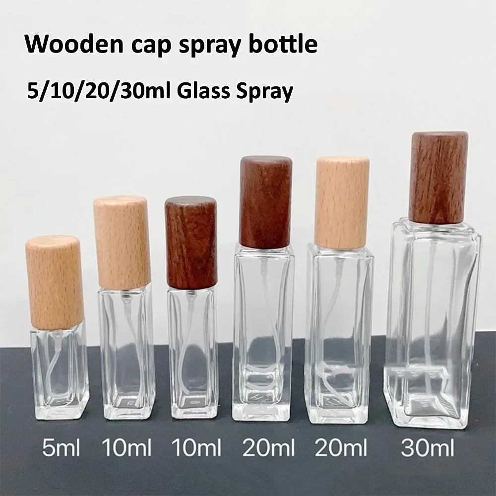 5ml-30ml Beech Lid High Quality Perfume Spray Bottle Empty Glass Parfum Atomizer Travel Cosmetic Bottl Sample Vials Refillable