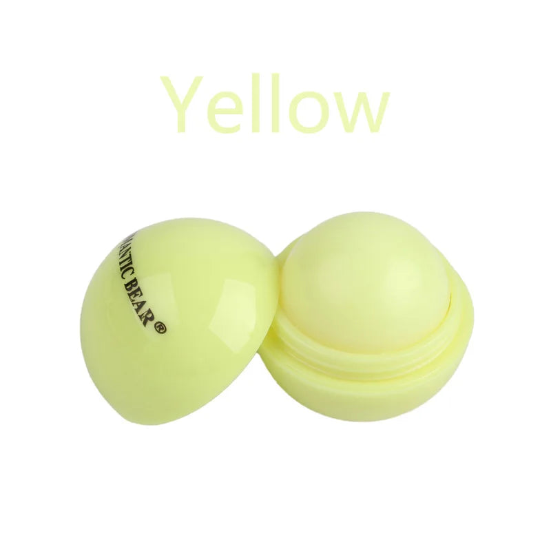 Cute Ball Shaped Lip Balm - Hydrating, Soothing, and Long-Lasting Lip Plumper with Non-Stick Cup for Preventing Frost Cracking a