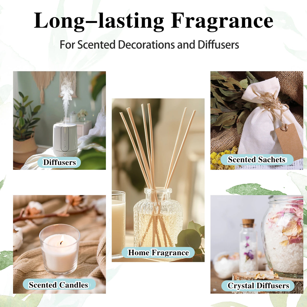 EUQEE 3PCS 10ml Pure Plant Essential Aromatherapy Oils Sandalwood Cedarwood Citronella Cinnamon Aroma for Humidifiers Diffusers