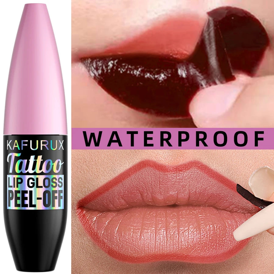 7 Colors Waterproof Lip Tint Peel Off Lip Liner Tattoo Lipgloss Long Lasting Matte Pink Red Brown Contour Makeup Lips Stain Gift