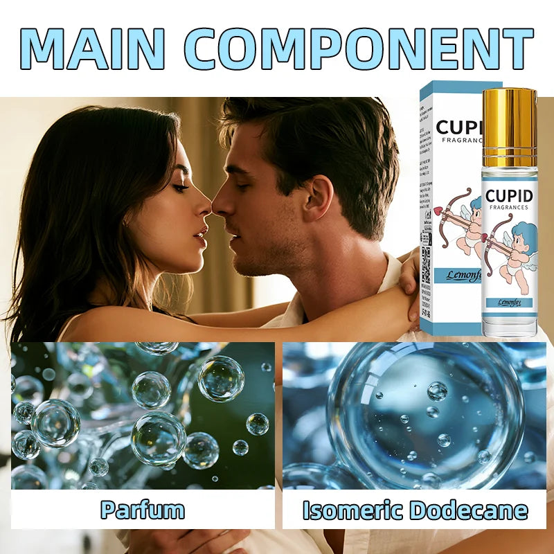 Cupid Fragrances By Lemonfay, Pheromone Roll-On Perfume Oil, Unisex Long Lasting Scent, 15ml Portable Attraction Gift