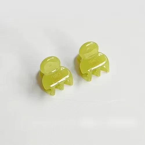 2Pcs/Set Mini 2cm Acetate Small Hair Claw Side Pins Acetate Hair Crabs for Girls Cute Hairpin Clips Women Hair Accessories