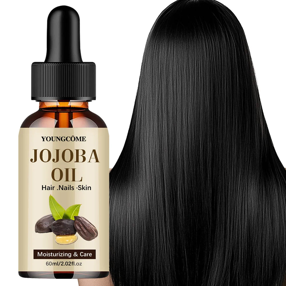 Organic Jojoba Oil, Pure Moisturizing Oil For Face, Hair, Skin Nails | Natural Cold Pressed Hexane Free Carrier Oil Hair Relaxer