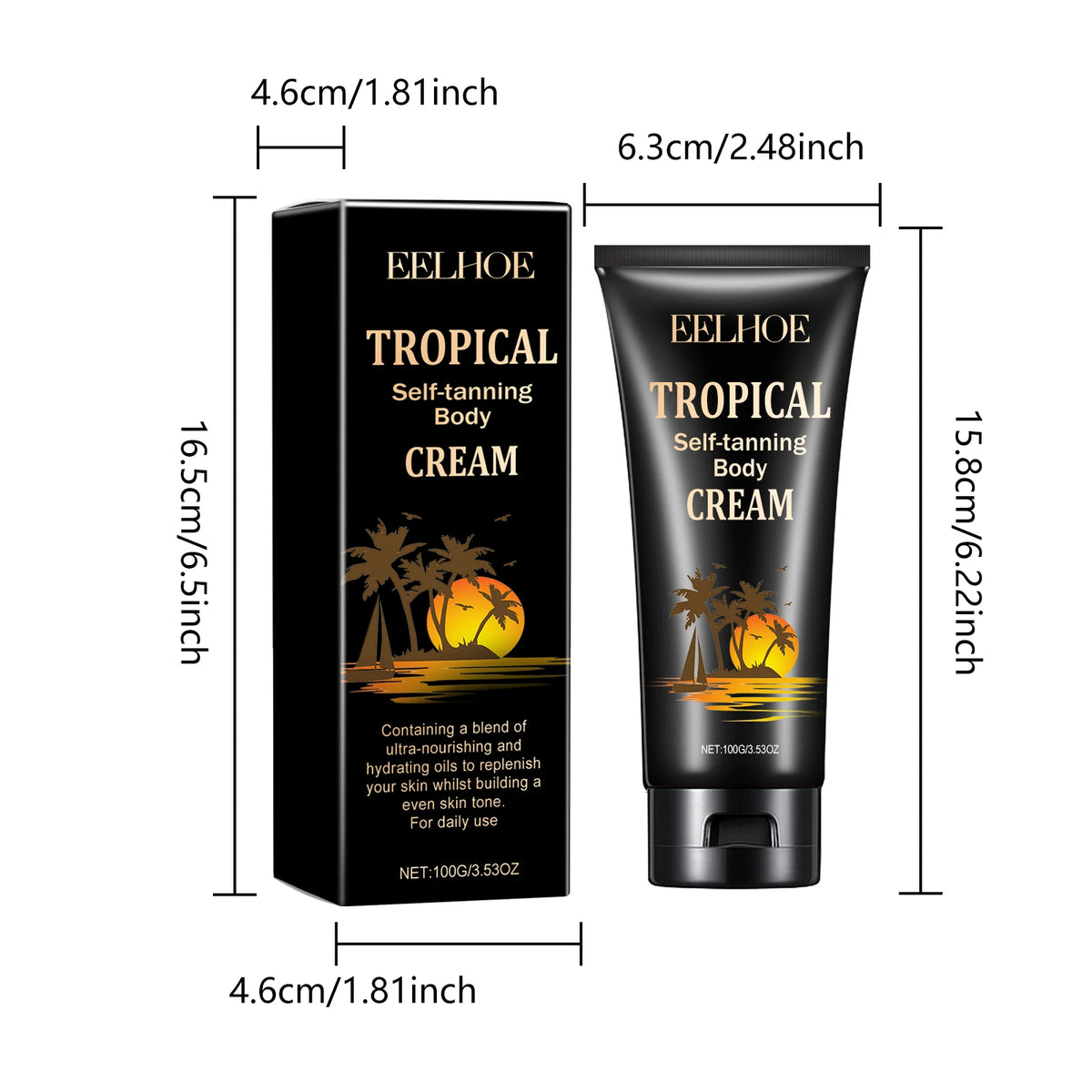 Body Self-Tanning Cream Self Tanner Quick Tanning Accelerator Body Natural Bronzer Dark Wheat Color Moisturizing Fake Tan Cream