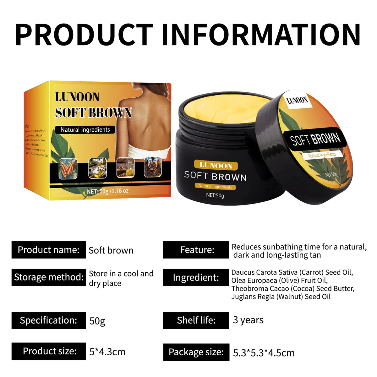 Self-Tanning & Suntan Shield Cream - Long-Lasting Face & Body Bronzer, Nourishing Formula for Natural Sun-Kissed Look.