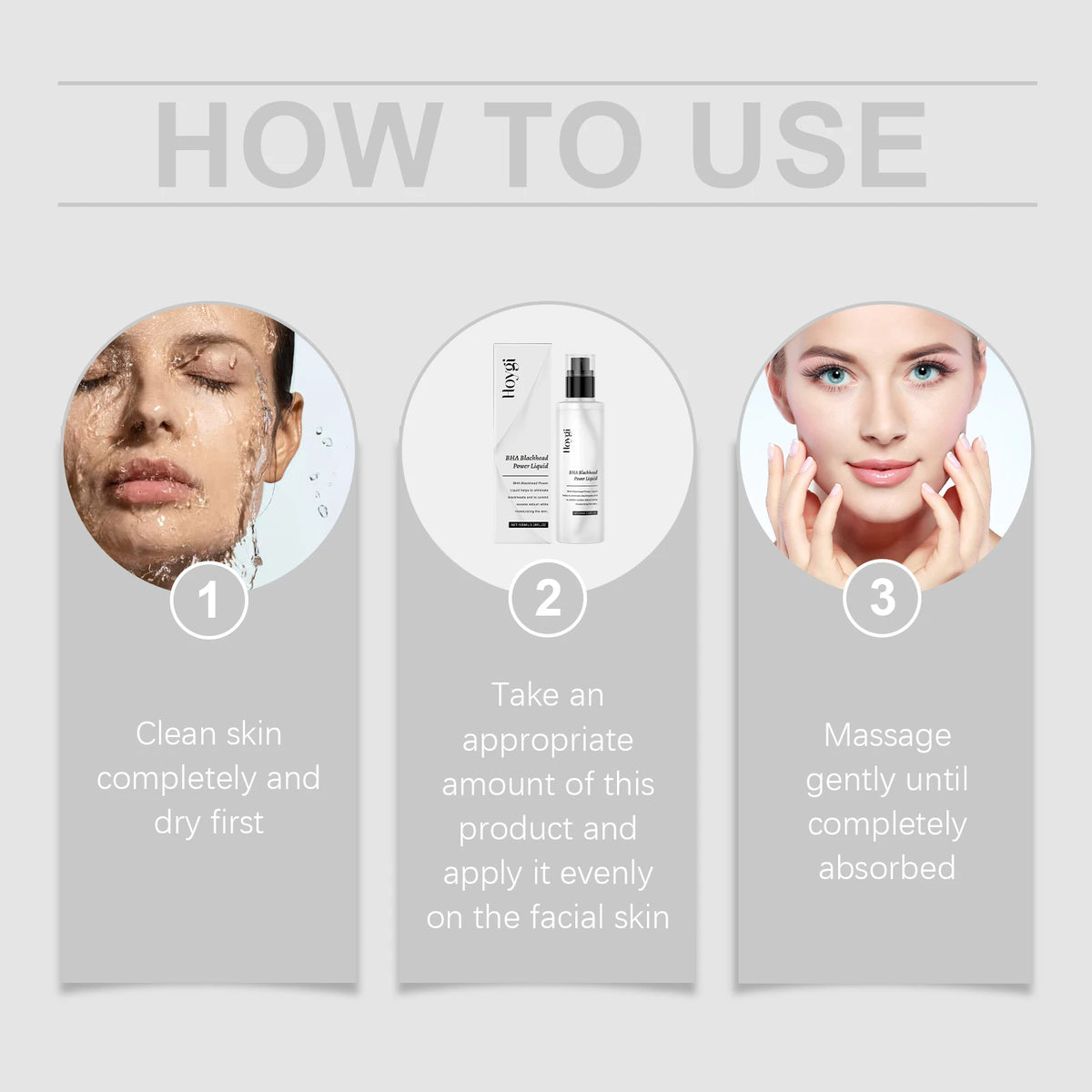 Salicylic Acid Exfoliating Toner 100ml Pore Minimizer Blemish Control Liquid Papaya Extract Hydrating Facial for Acne Prone Skin