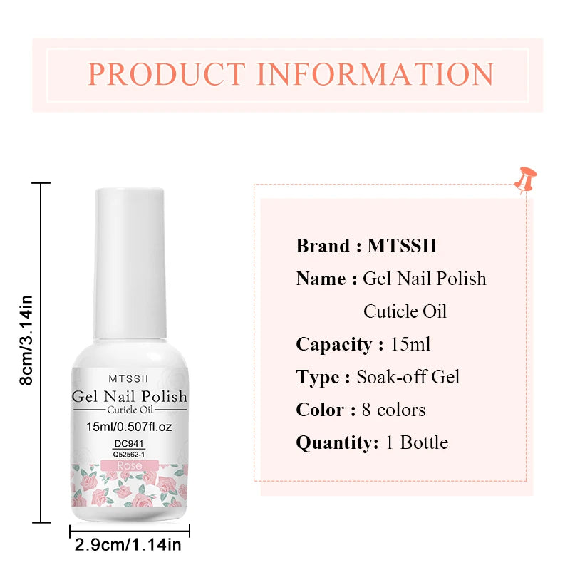 8 Smells 15ml Cuticle Oil Nail Care Nutrition Nails Repair Manicure Revitalizer Oil Prevent Agnail Nail Polish Nail Treatment