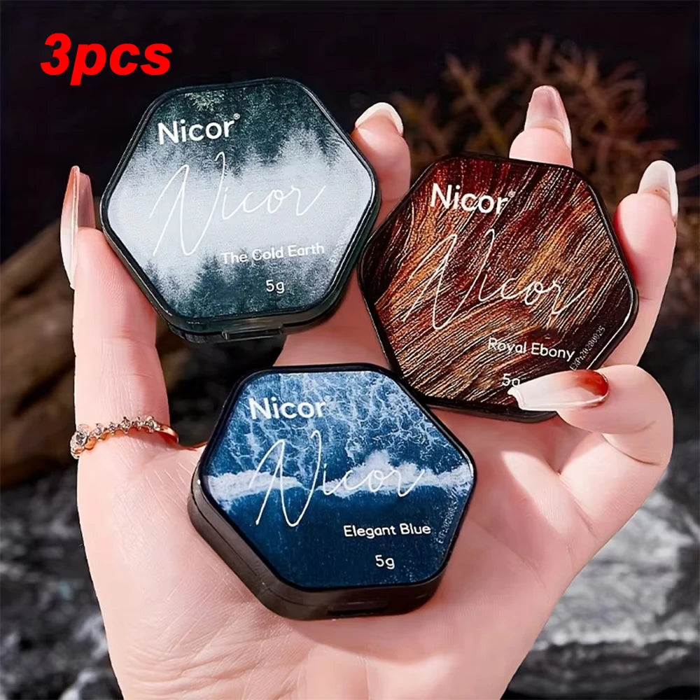3 Pack Men's Solid Perfume Stick,Long-Lasting Herbal & Woody Fragrance Balm,Moisturizing Travel-Friendly for Dating & Daily Use
