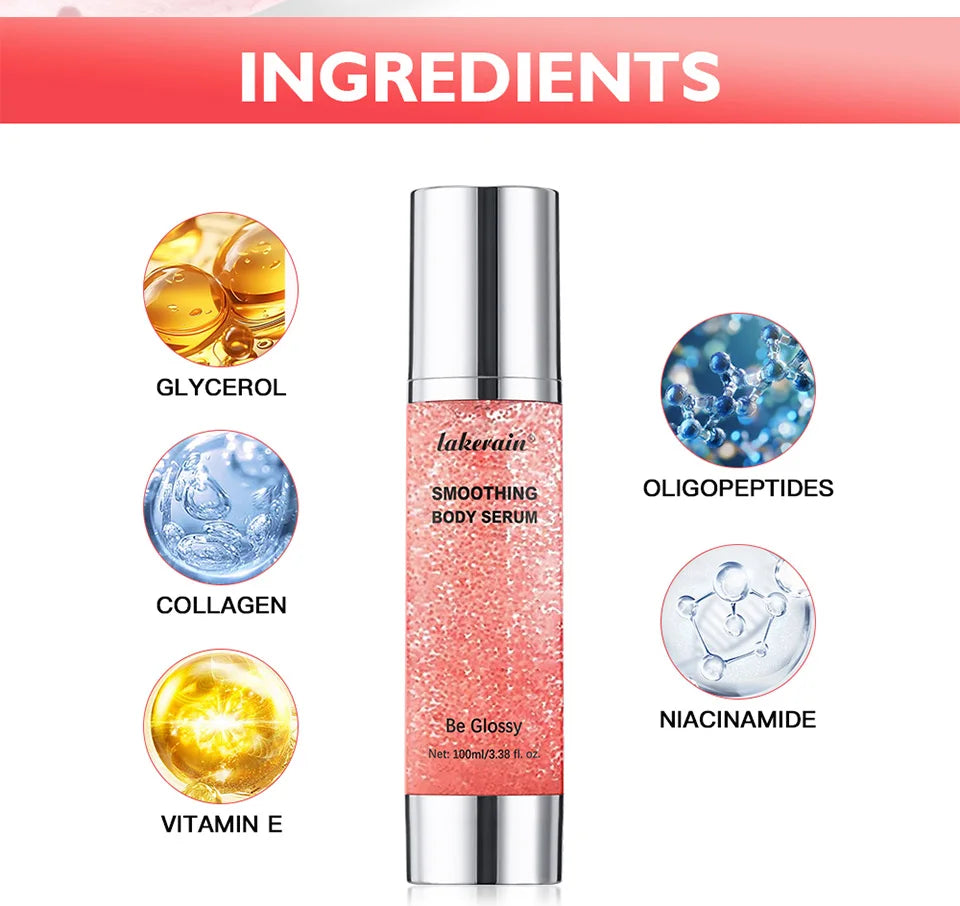 Smoothing Body Serum Face Serum Moisturizing brightning Vitamin E Hyaluronic Acid Facial Serum Shrink Pores BGlossy Body Serum