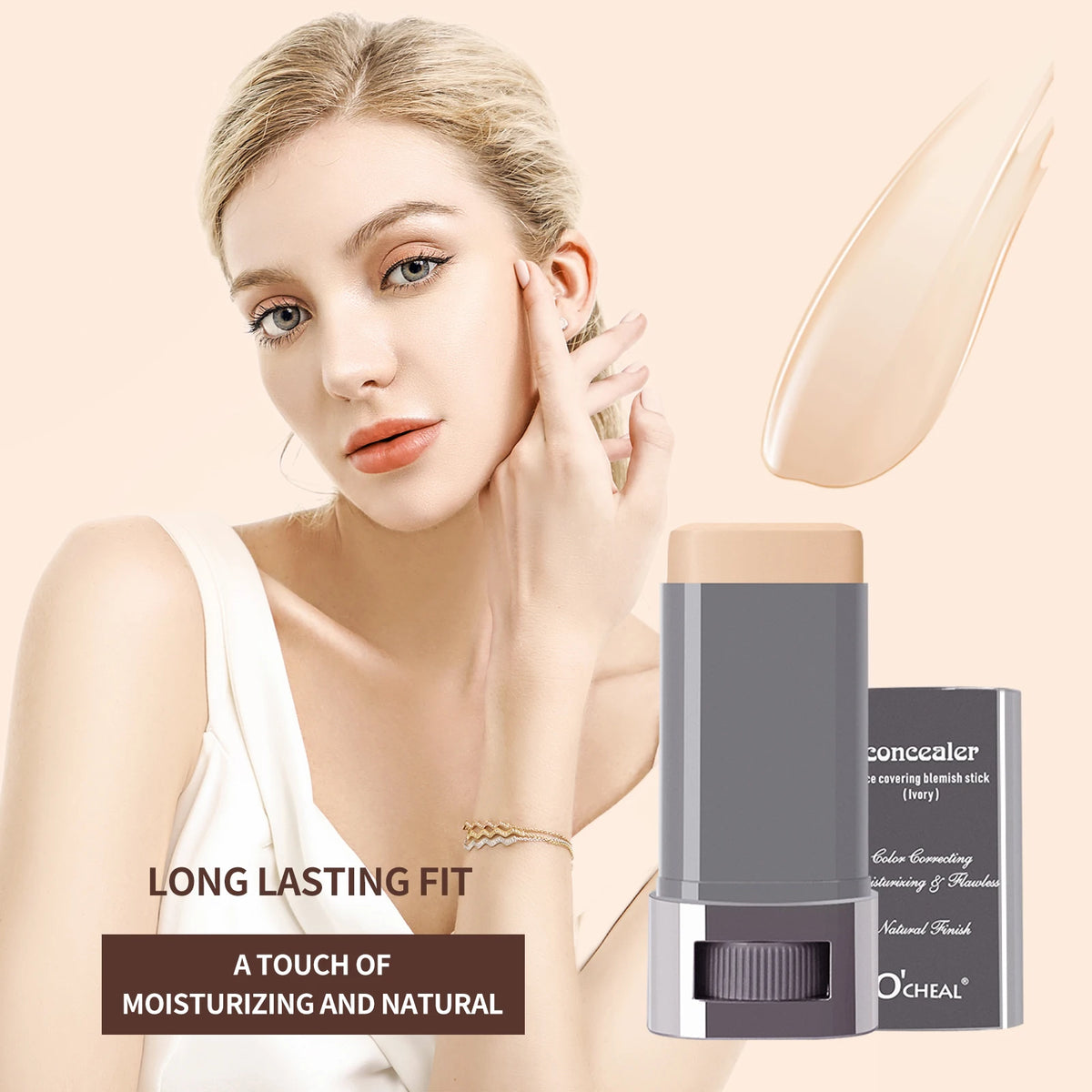 Ocheal Face Foundation Contour Stick Long-wear Lightweight Brighten Stick  Face Concealer Blemish Contouring Beauty Makeup