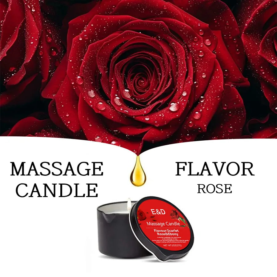 Massage Oil Candle, for Stress Relief and Skin Moisturizing, Scented Candles Aromatherapy SM Product Spa Essentials, Luxury Cand