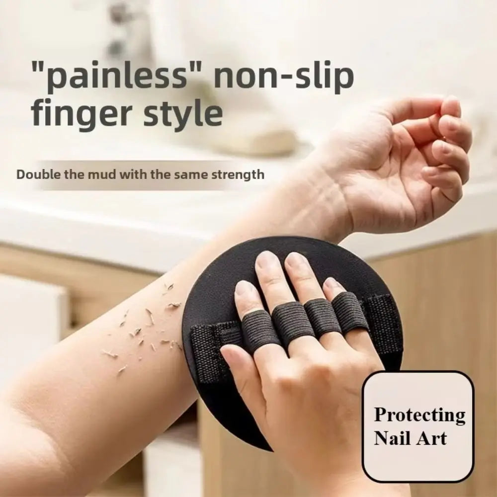 New Round Bath Gloves Rubber Strong Exfoliating Brush Wear-resistant Labor-saving Exfoliating Bath Towel Household