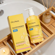 OceAura Sulfur Shower Gel Softening Skin Refreshing Smoothing Long Lasting Moisturizing Gentle Cleansing Sulfur Body Wash 200ml