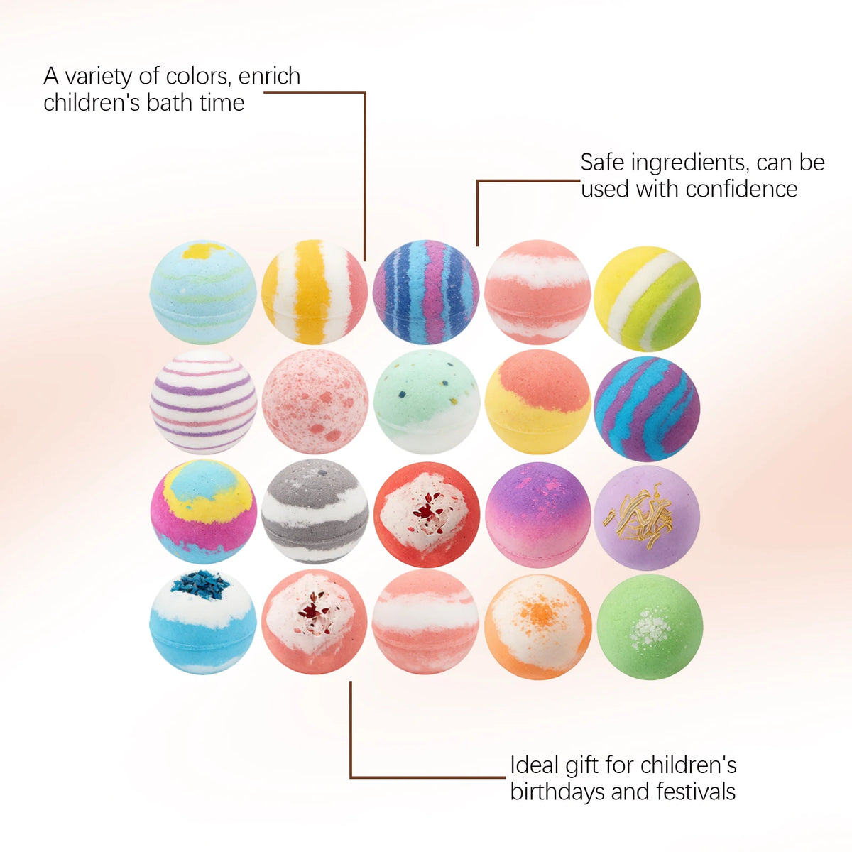 1/4/6/12pcs Bath Bombs Set with Surprise Toys Inside Natural Organic Bubble Bath Fizzies Balls Gift for Holiday Gift Set
