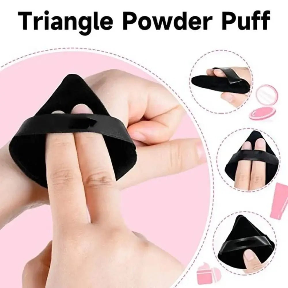 Diamond Triangle Powder Puff Sponge Velvet Triangle Powder Puff Facial Beauty Soft Smooth Face Makeup Tool Makeup Sponge
