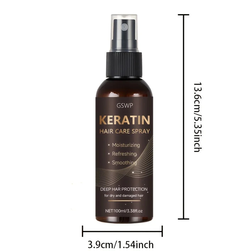 GSWP Keratin Hair Spray Contains Castor Oil and Argan Oil, Quickly Absorbed, Moisturize Hair, Leave It Non-Greasy. 100ml