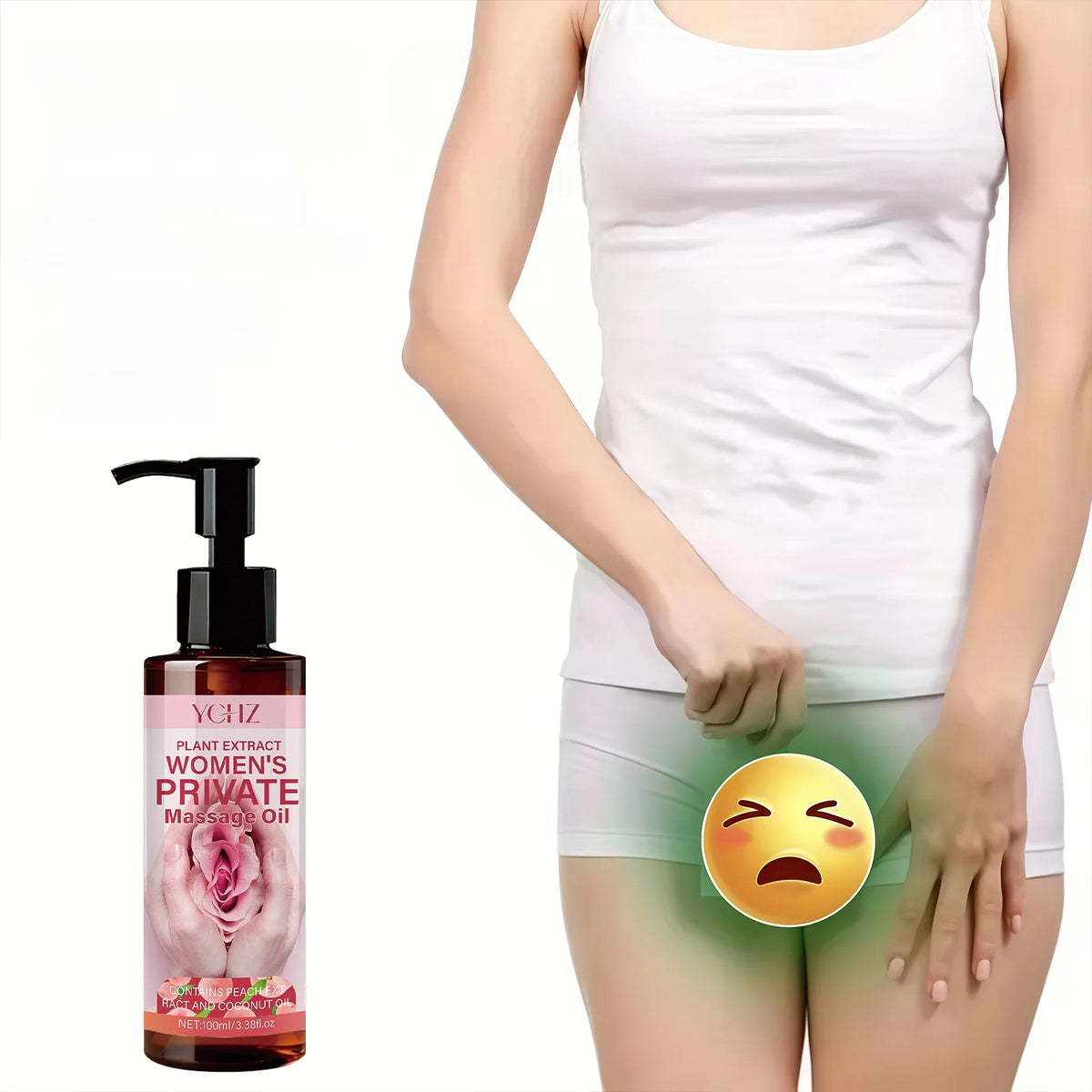 Women's Intimate Massage Oil - Long-Lasting Fragrance, Deeply Moisturizing, Gentle and Non-Irritating, Suitable for All Skin Types, Coconut Scent, Mood-Enhancing, Perfect Gift for Women