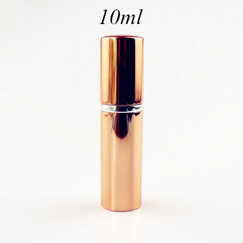 1PC 5ml 10ml Portable Mini Perfume Glass Bottle Travel Aluminum Spray Atomizer Empty Metal Parfume Atomiser Sprayer
