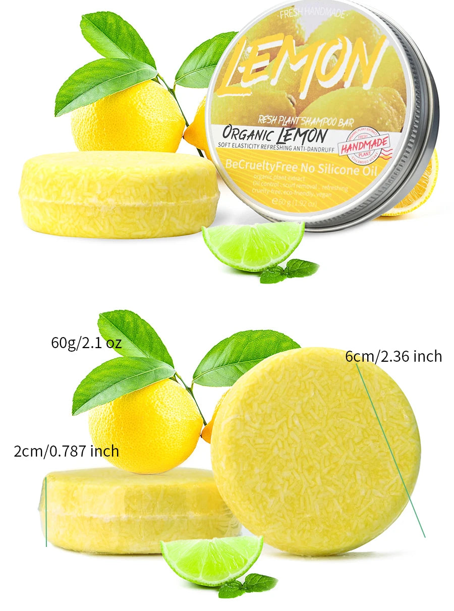 Lemon Plant Shampoo Is Refreshing, Oil Controlling, Dandruff Reducing, and Strong for Hair. Handmade Shampoo Without Silicone Oi