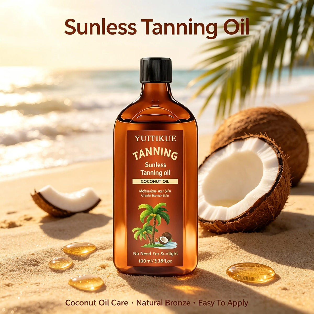 Non-Sticky Self-Tanning Body Serum Fast Absorb Nourish Dry Skin Create Natural Sun-Kissed Tone Holiday Daily Skin Treatment
