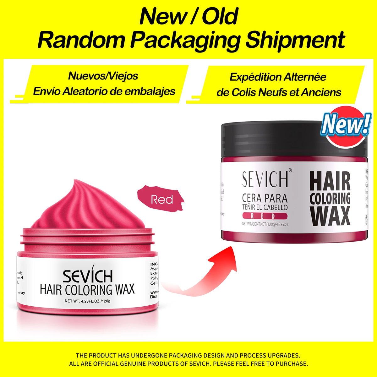 SEVICH 120g Hair Colour Wax Easy To Wash DIY Hairs Dyed Mud Dye for Eyebrow Beards Coloring Styling Temporary Hair Colour Cream