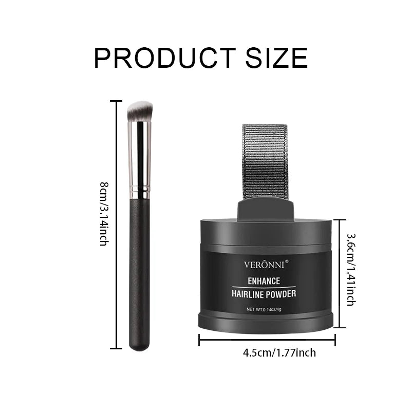 VERONNI Hairline Line Shadow Contouring Powder-Hair Repairing and Shadow Filling Powder Forehead Hairline Replacement Makeup