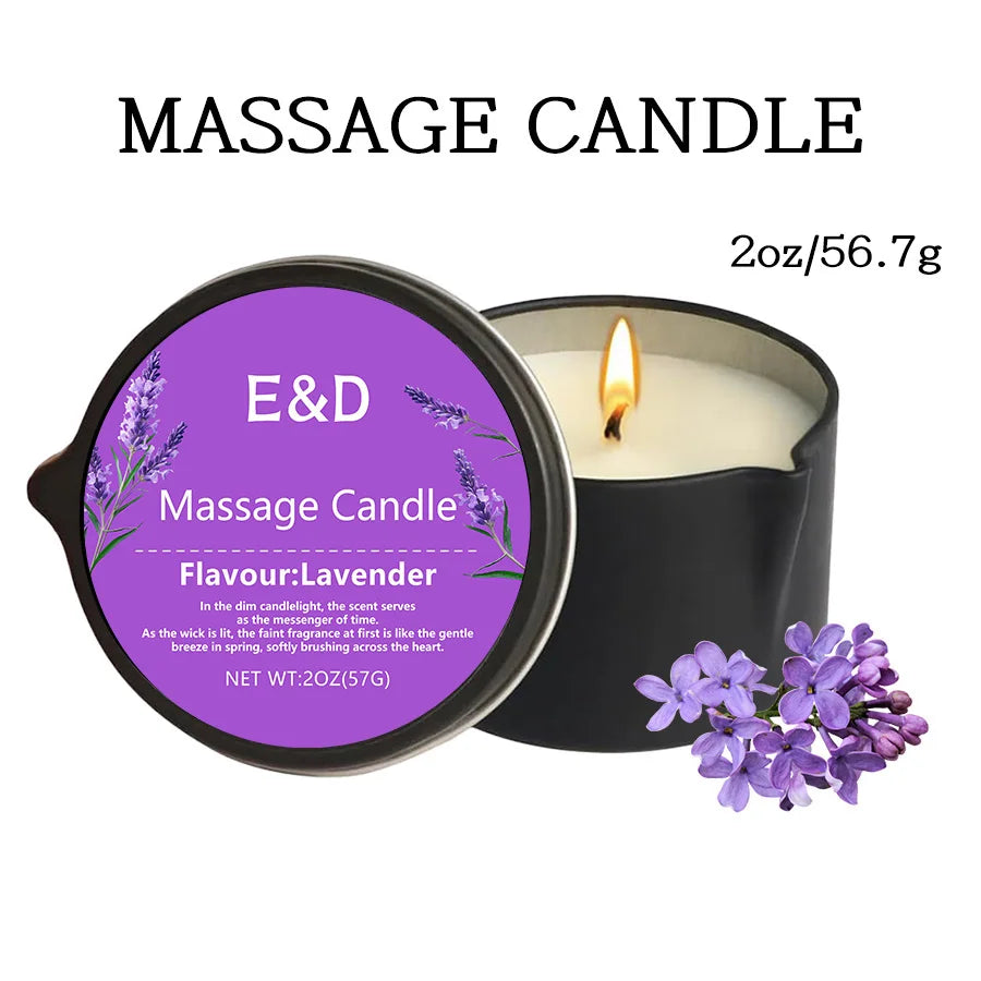 Massage Oil Candle, for Stress Relief and Skin Moisturizing, Scented Candles Aromatherapy SM Product Spa Essentials, Luxury Cand