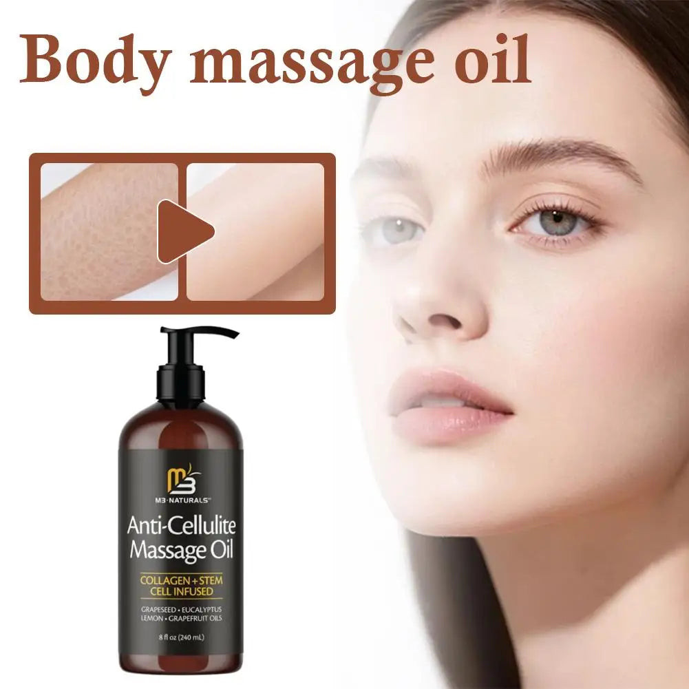 240ml Collagen & Stem Cell Anti-Cellulite Improves Skin Tender And Firm Massage Oil Skin Promotes Cell Longevity