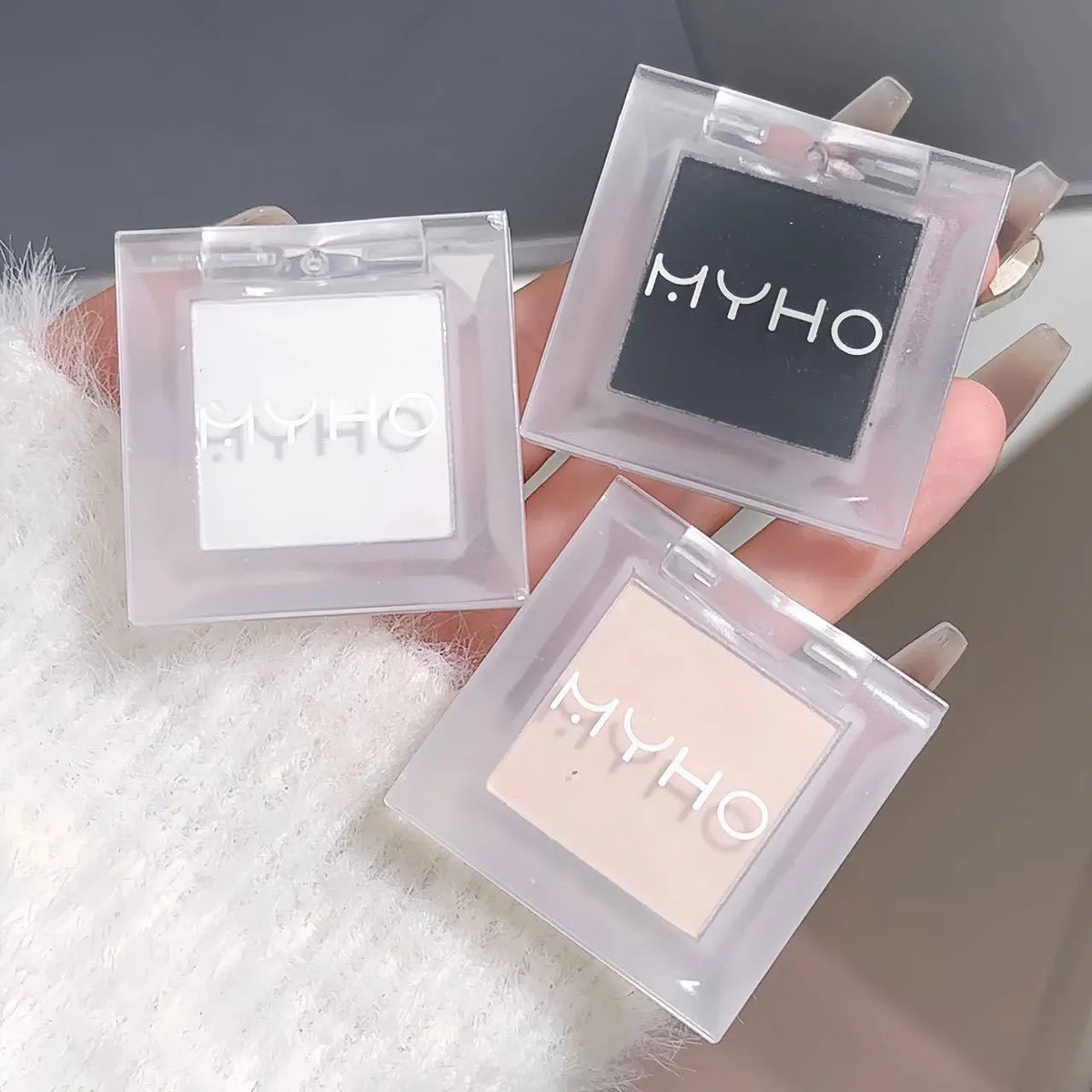 1Pcs Monochrome Matte Highlight Smoked Eye Shadow Plate Powder Is Delicate and Durable, Naturally Brightening Dopamine Eye Shado