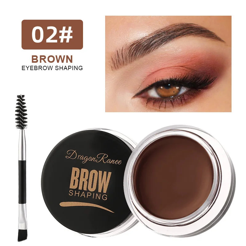 White Bushy Eyebrow Gel - European & American Style, Long-lasting Setting Pomade Soap Wax, Volumizing Sculpting Eyebrow Pen for