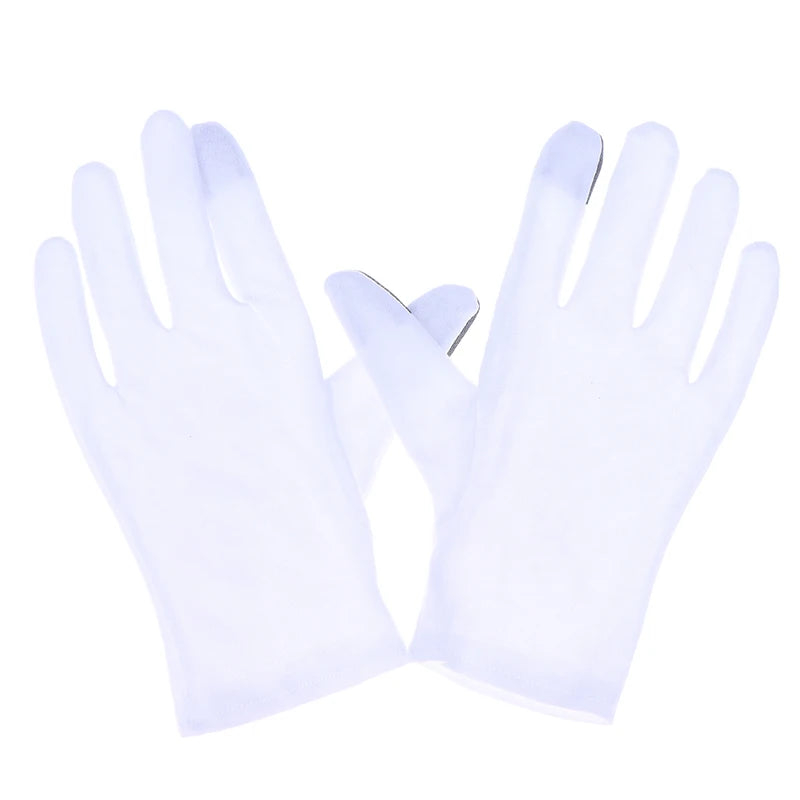 Soft Cotton Moisturizing Gloves For Dry Cracked Hands Bedtime Spa Treatment Lotion Locking Exfoliating