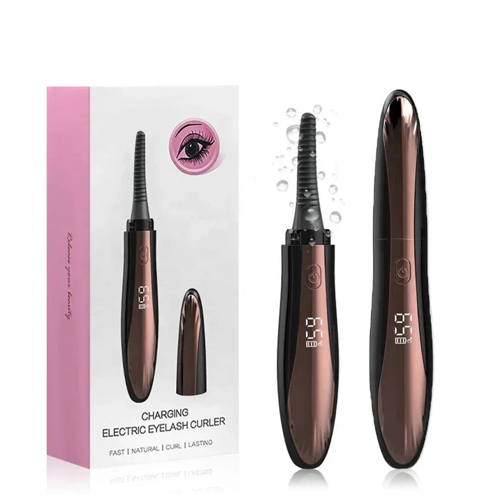 Electric Heated Eyelash Curler USB Rechargeable Eyelashes Curler 4 Mode Quick Heating Natural Curler Long Eyelash Lasting Makeup