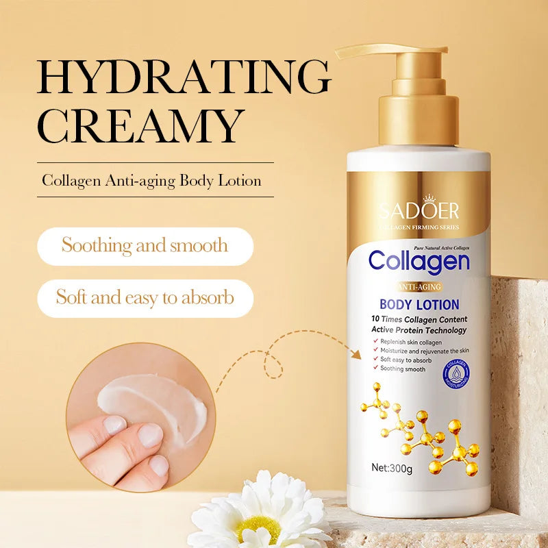 Collagen Milk Bleaching Face Body Cream Whitening Skin Moisturizing Lotion Lightening Care