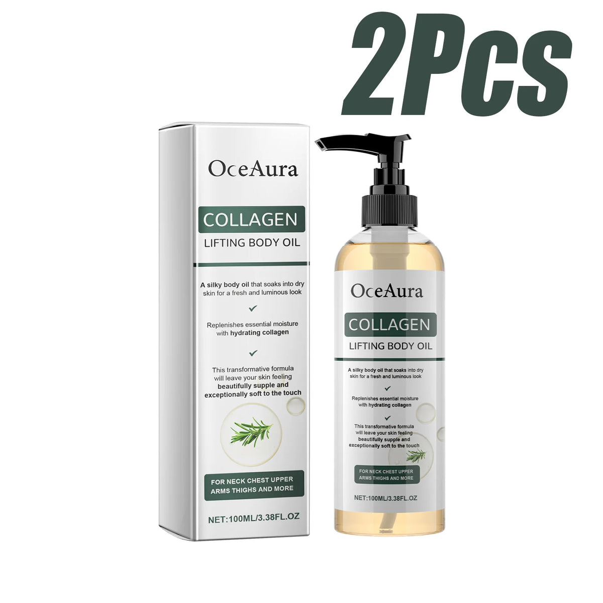 Collagen Lifting Body Oil Tighten Skin Elasticity Moisturizing Firm Sagging Skin Non-greasy Rosemary After Shower Body Oil