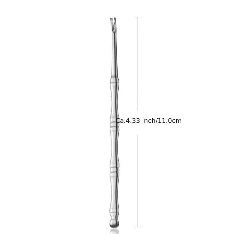 Premium Cuticle Remover Tool: Surgical Grade Stainless Steel Nail Art Manicure Scraper for Dead Skin & Nail Cleaning