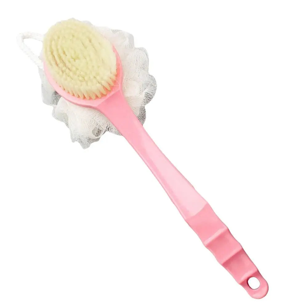 Gentle Long Spa Handle Shower Body Brush Back Scrubber Anti Slip with Hanging Hole for Body
