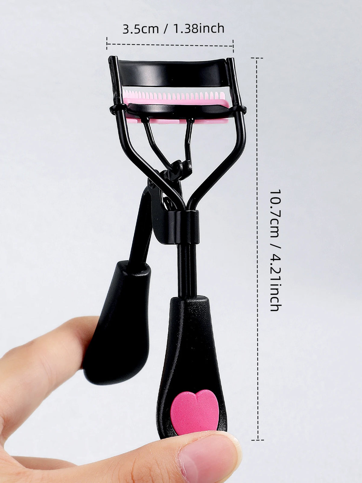 1 Stainless Steel Eyelash Curler with Comb, Lasting Shaping Big Eyes, No Harm to Eyelashes, Suitable for All Eye Types and Eye E