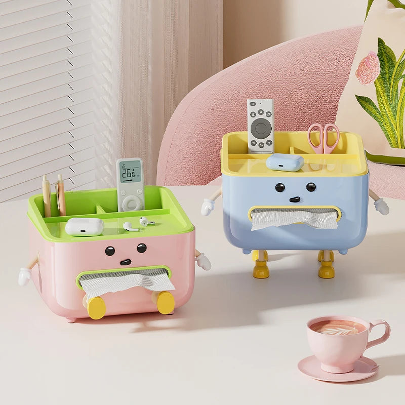 1pc Multifunctional Desktop Storage Box, Cosmetic Organisation Shelf Countertop Storage and Display Box (with Sticker)