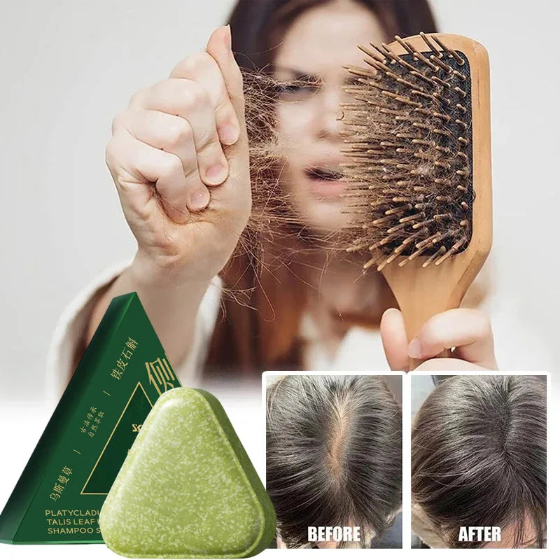 Seven Green Platycladi Usman Grass Handmade Shampoo Soap Refreshing Flushing Healthy Anti-removal Hair Nourishing Clean Product
