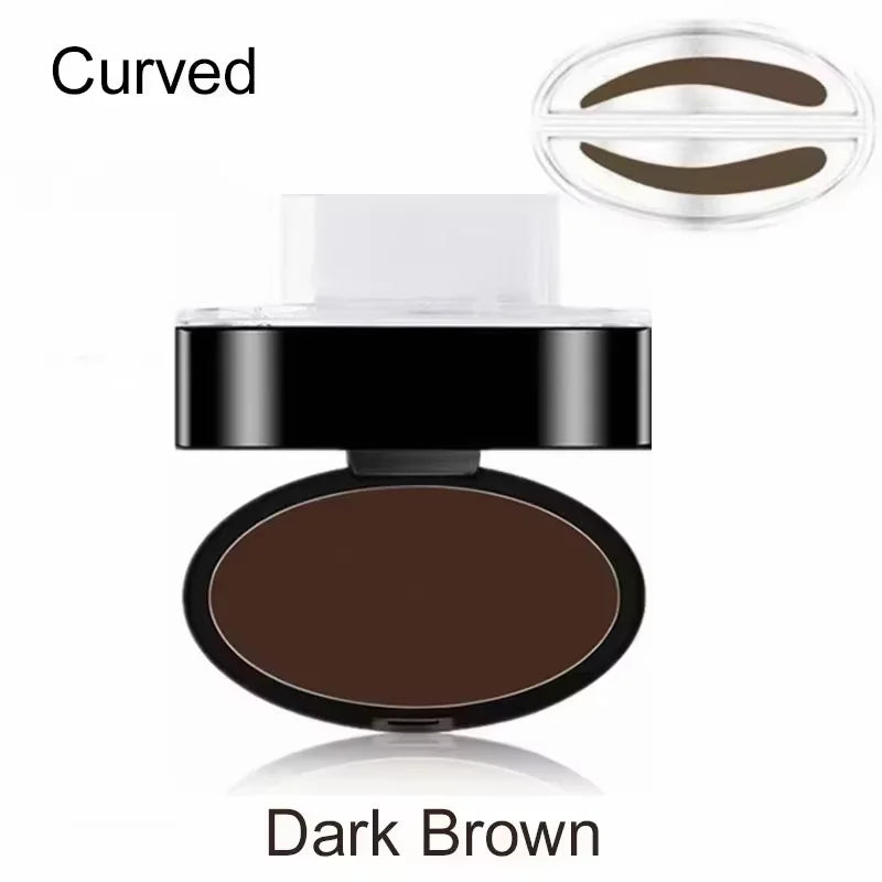 Natural Arched Eyebrow Powder Stamp Quick Makeup Brow Stamps Waterproof Powder Palette for Eyebrows Eye Brow Tint Makeup Tools