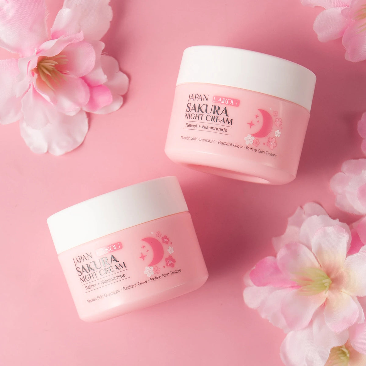 LAIKOU Sakura Day Night Face Cream Nourishing & Brightening Moisturizer Anti-aging Smooth Skin 30g