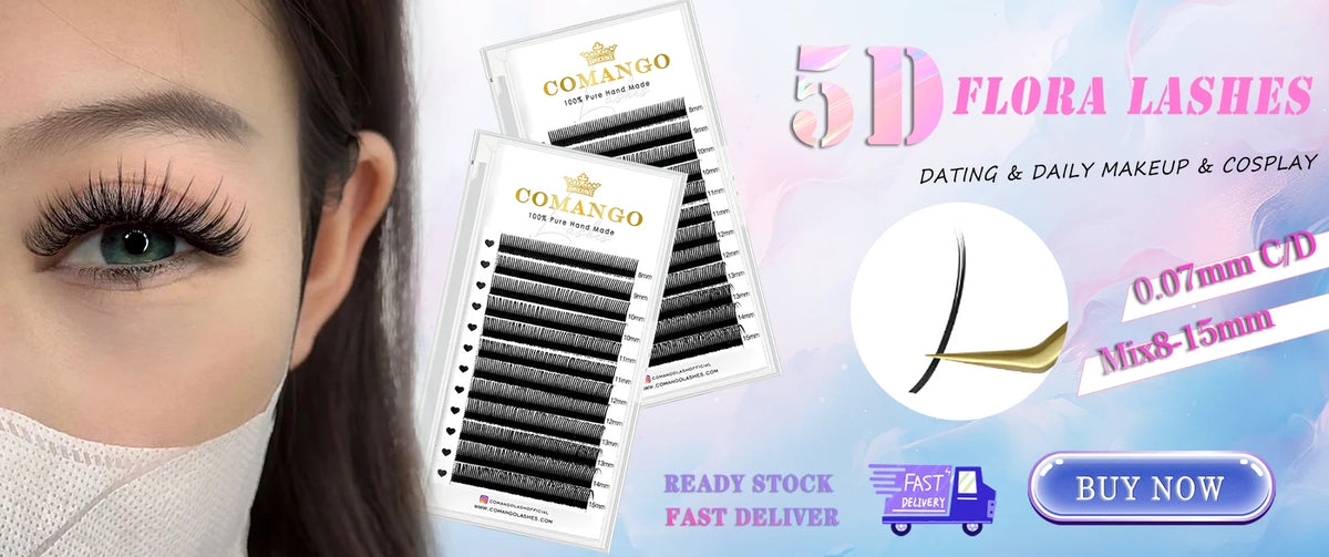 CoMango W Eyelash Extension Automatic Flowering 2d/3d/4d/5d/6d/8d W Fake Lashes 0.07 CD Premade Volume Fans Individual Eyelashes