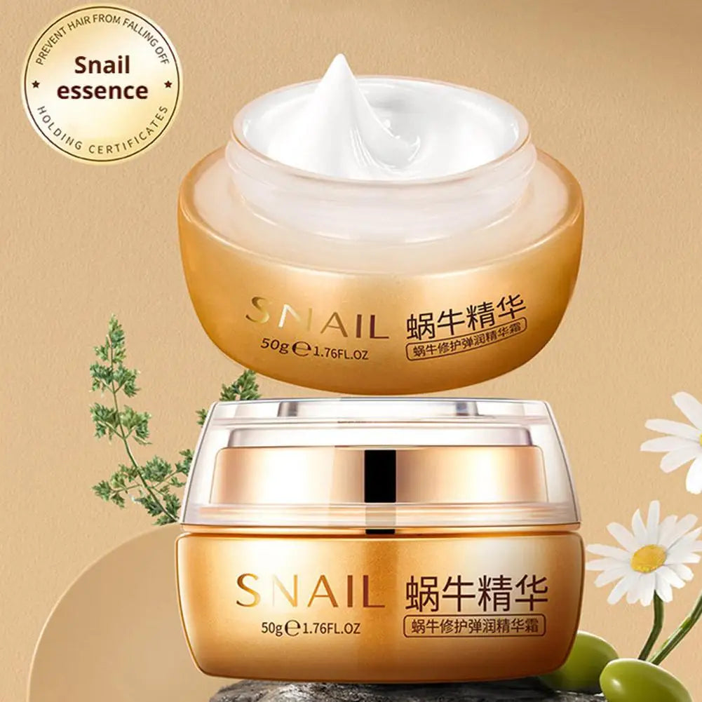 50g Snail Recovery Cream,Snail Mucin Facial Moisturizer for Hydrated, Supple Smooth-Feeling Skin, Lightweight Daily Face Cream
