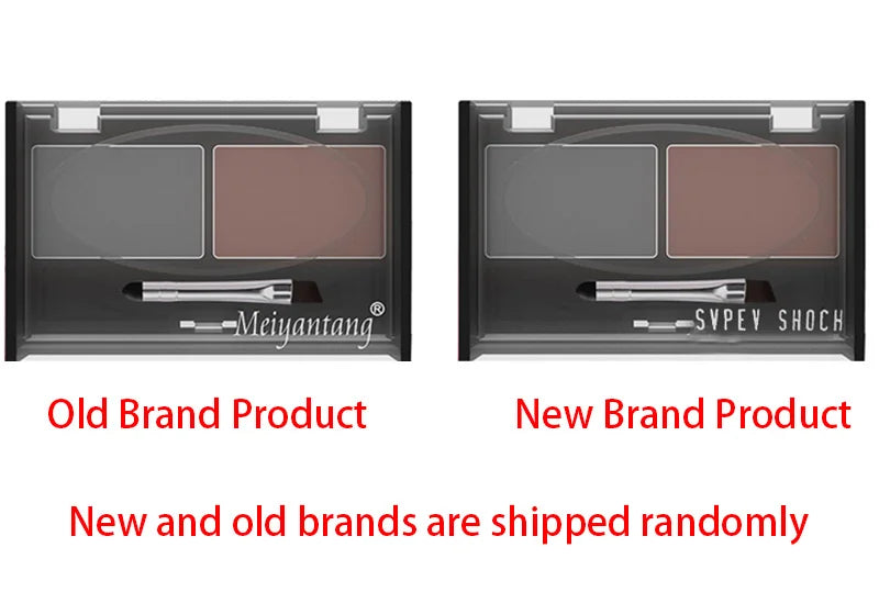 Professional Brand Eyeshadow Makeup 2 Color Waterproof Eyebrow Powder Eye Shadow Eye Brow Palette + Brush Eyebrow Enhancer