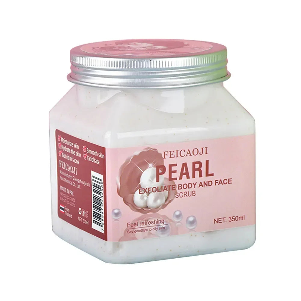 350ml Big Bottle Body Skin Scrub Deep Cleansing Face Exfoliating Hydrating Scrub Fruit Scented Mud Exfoliating Gel Body Lotion