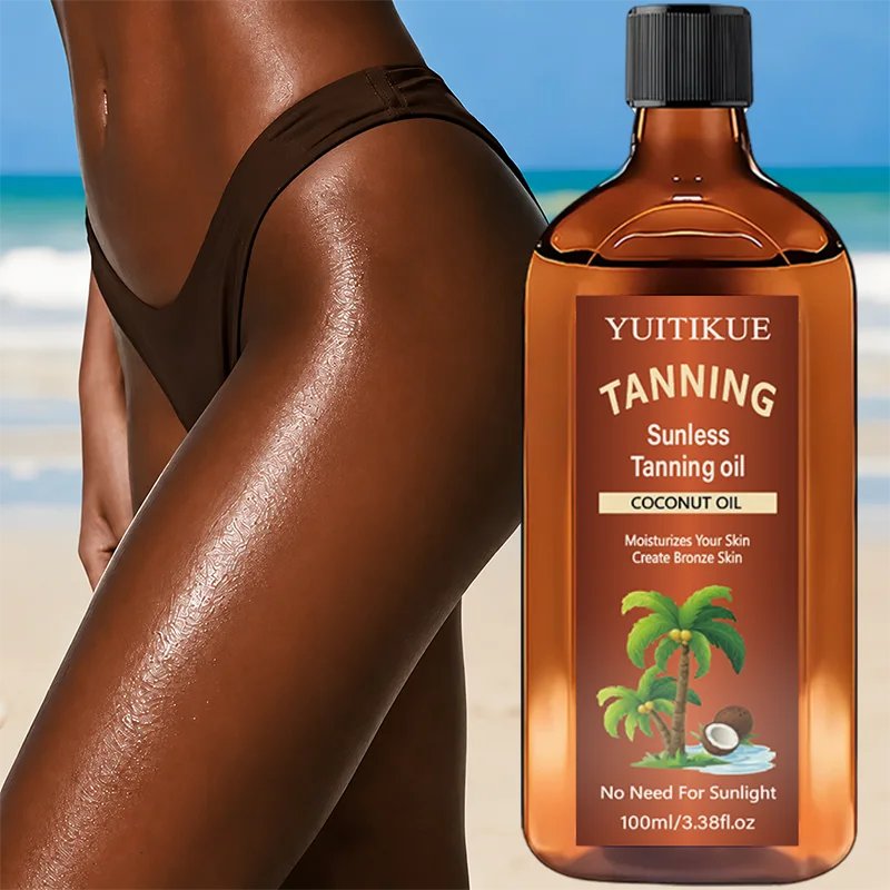 Non-Sticky Self-Tanning Body Serum Fast Absorb Nourish Dry Skin Create Natural Sun-Kissed Tone Holiday Daily Skin Treatment