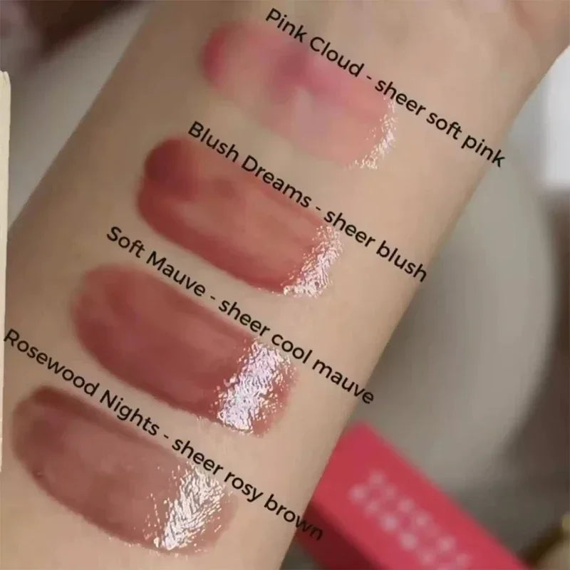Summer Limited Rho Vanilla Beige LipBalm Moisturizing Transparent Lipstick Set Smooth Soft Tube Mirror Lip Gloss Lip Blum Makeup