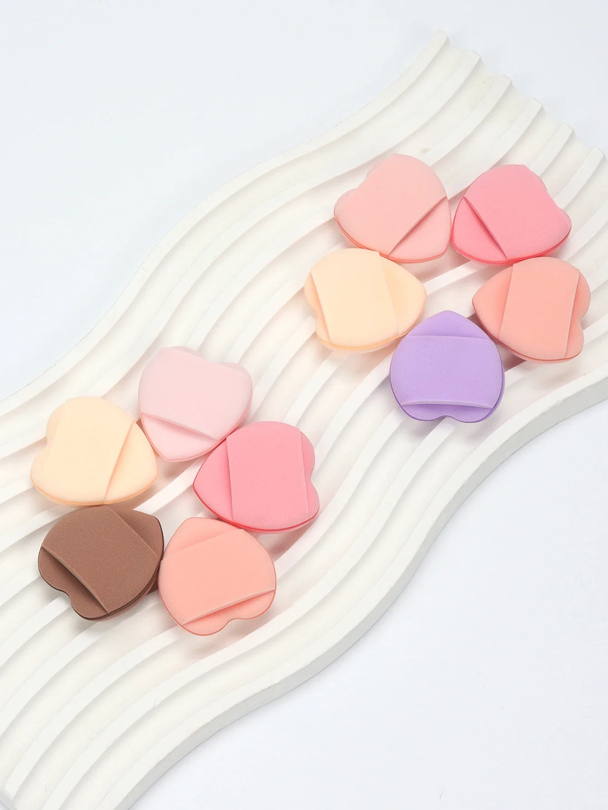 50 Mini Finger Cushion Puffs – Latex-Free Mixed Sponge & Air Cushion Powder Puff for Liquid Foundation Makeup