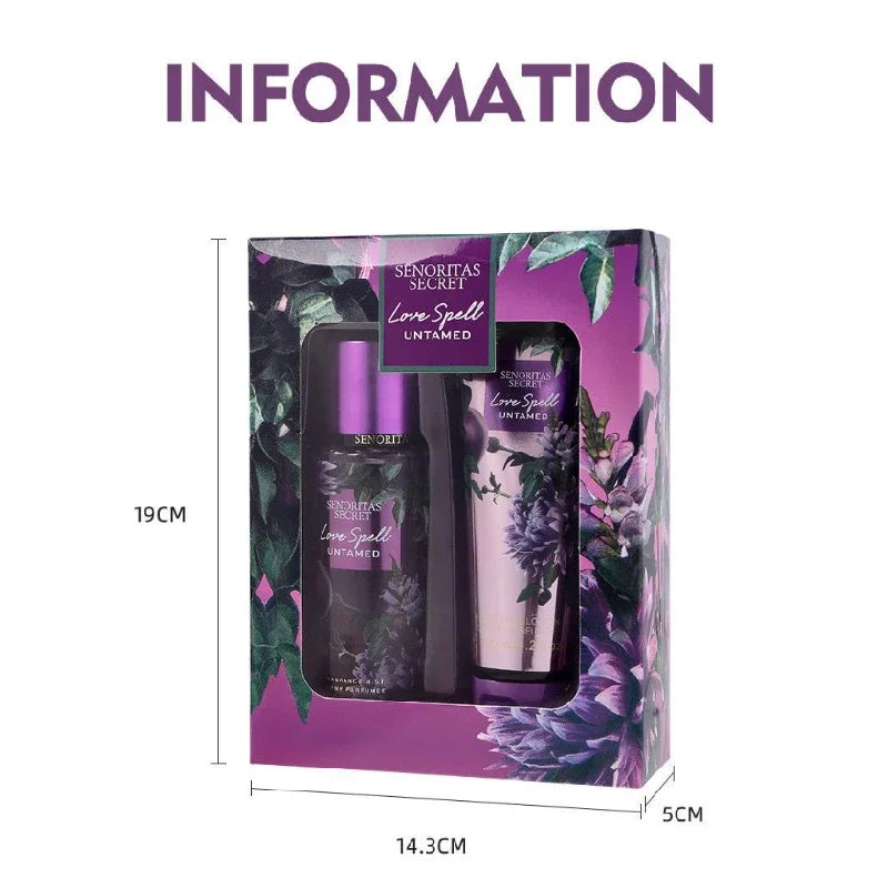 Perfume And Body Lotion Set,Luxury Floral Fruity Women Cream Vanilla Fragrance,Moisturizing Exfoliating,Fresh Sweet Body Spray