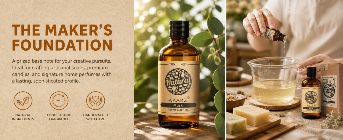 AKARZ Musk Essential Oil Natural Aromatherapy Relieve The Nerve Balance Mood body face care Musk Oil